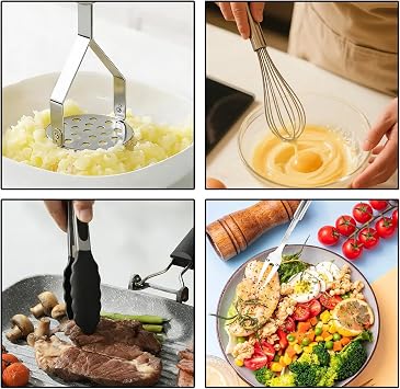 Kitchen Utensils Set Stainless Steel 14PCS with Holder