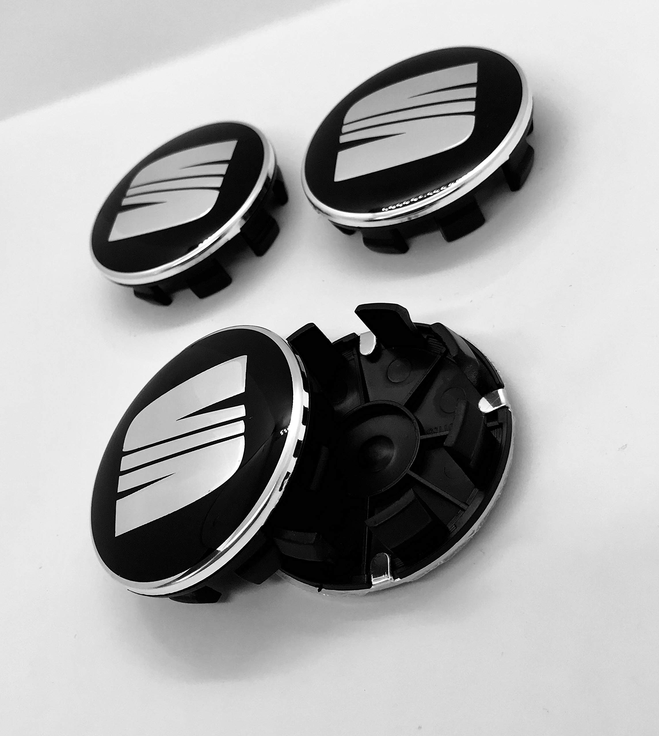 DNZ Set van 4 aluminium velgen naafdoppen 63 mm zilver