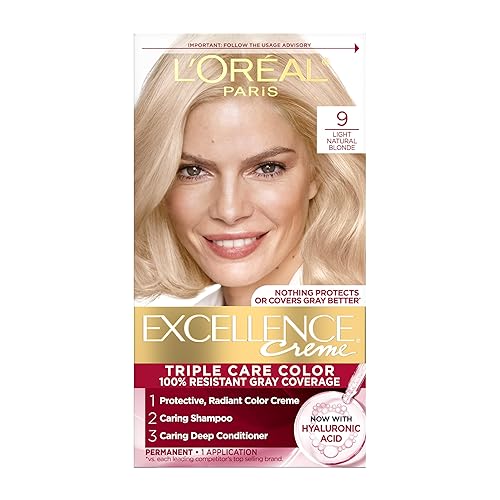 Miniatura 122 de L'Oreal Paris Excellence Creme - Coloración permanente para el cabello, rubio natural extraclaro 02, 100 % de cobertura de canas, paquete de 1