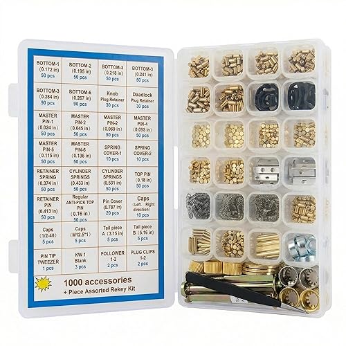 1000-Piece KW1 Rekey Kit Compatible with Kw-ikset – Lock Cylinder