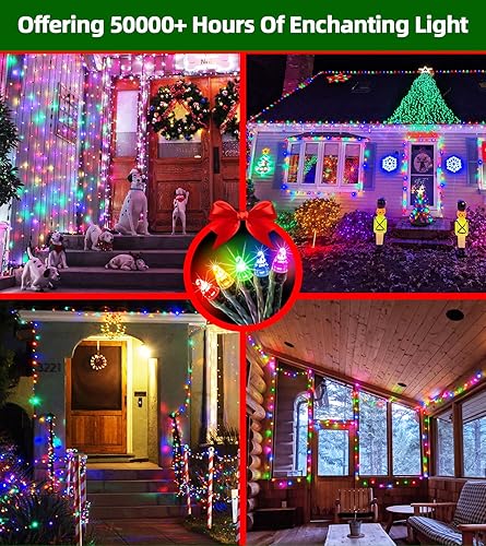 Miniatura 7 de 1500 luces LED de Navidad de 470 pies para exteriores, 12 modos de iluminación, tira de luces de Navidad con temporizador, tira de luces LED Varios