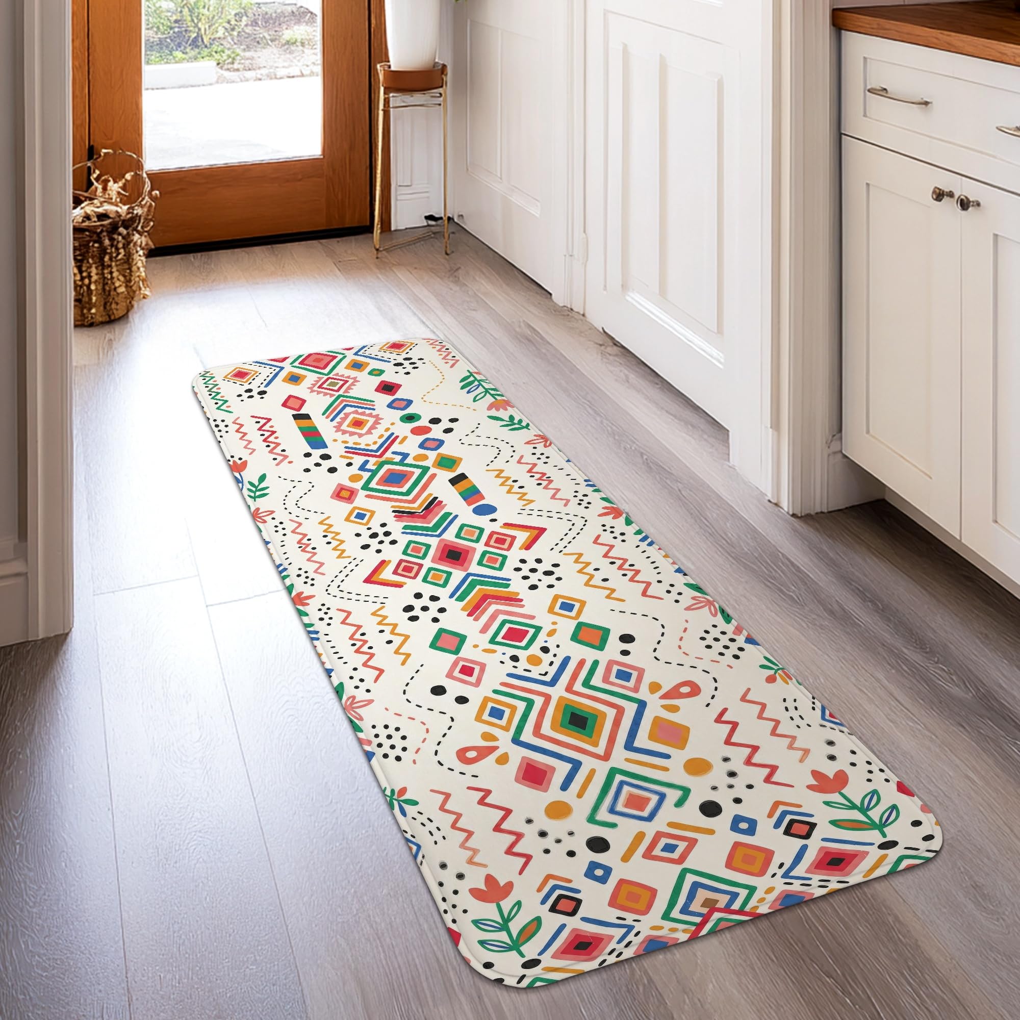 Tapis de couloir hexagonal doux et anti-fatigue pour la cuisine