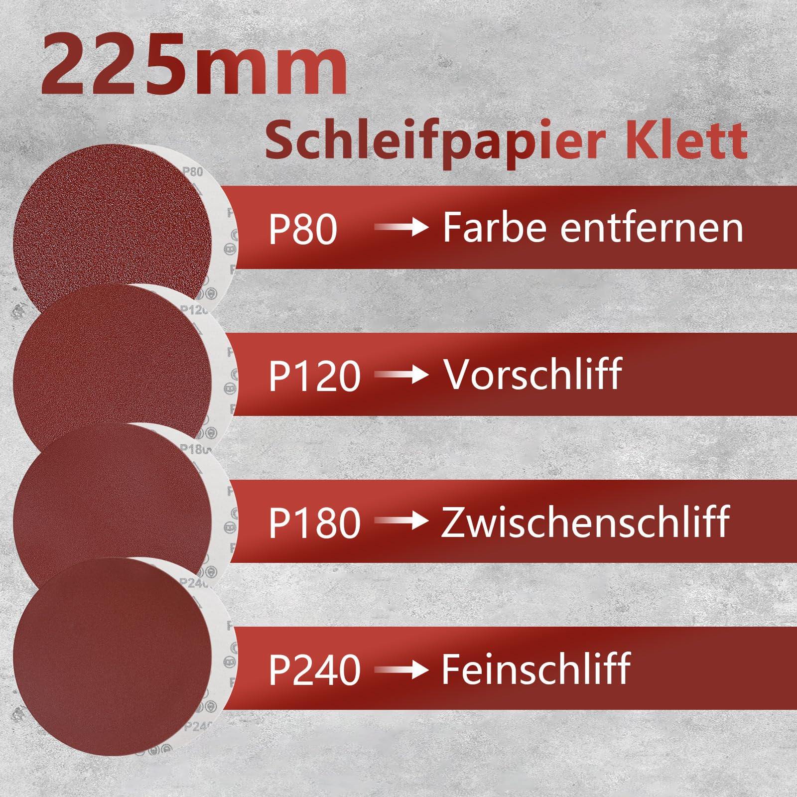 Trockenbau Eckenschleifer selbstklebend Schleifpapier Set 16 Stück | 16-teilig selbstklebendes Schleifpapier 80/120/180/240 Körnung halbkreisförmig HandSchleifer für Ecken, Wände, Trockenbau