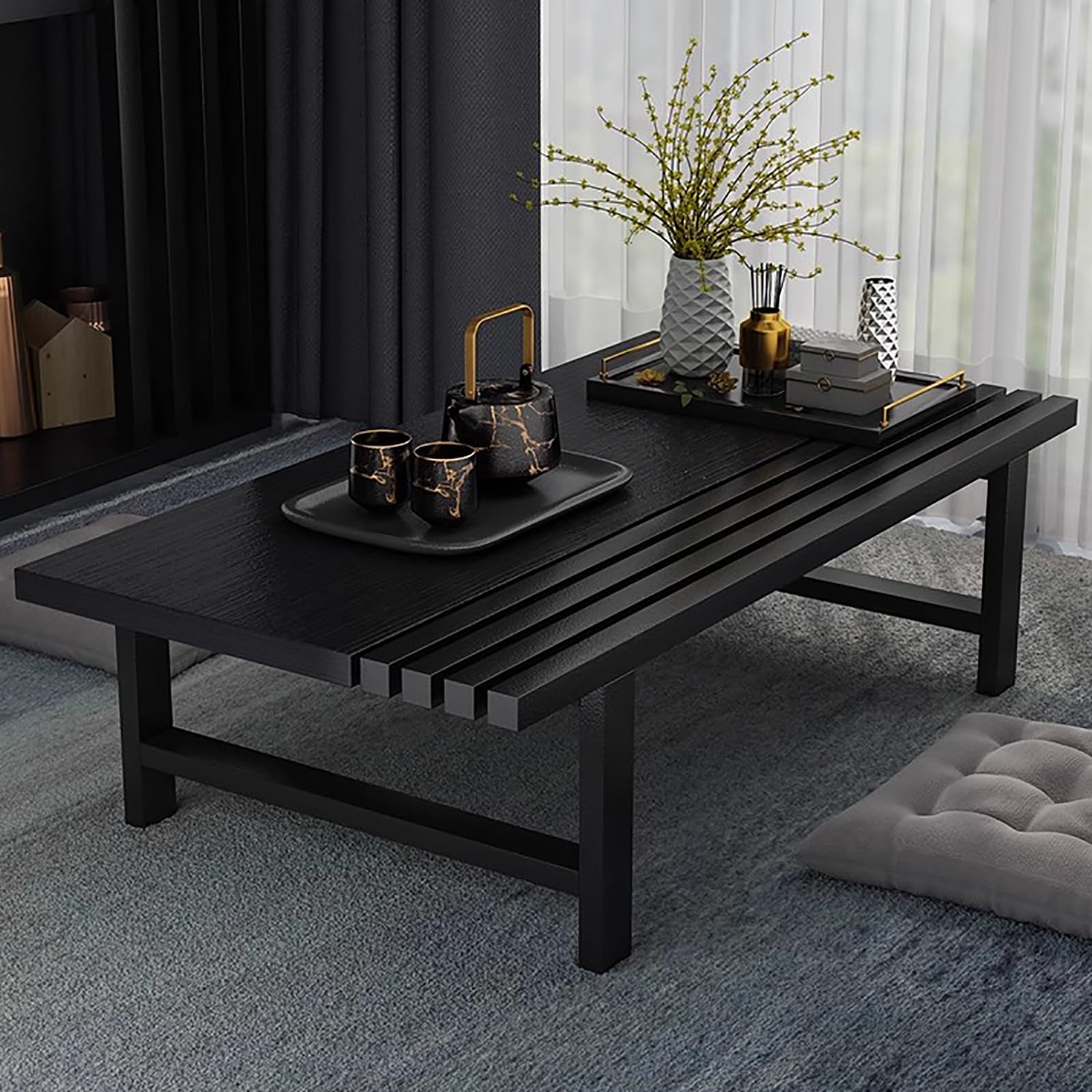 Petite table à thé japonaise basse pour petits espaces