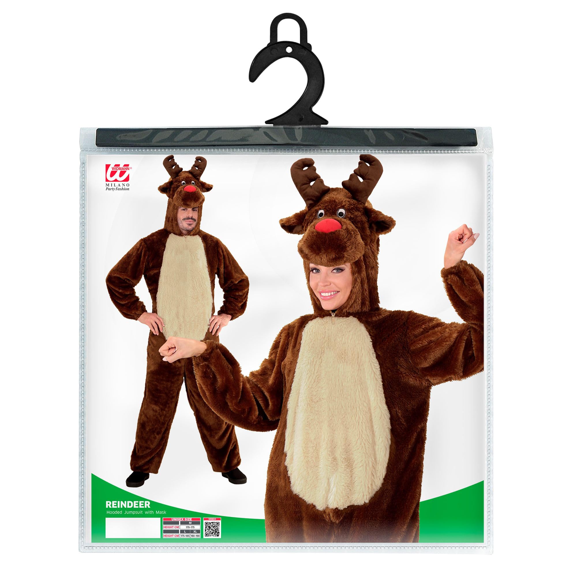 Widmann 97164 costume RENNA IN PELUCHE SOFT M/L - h 175 cm