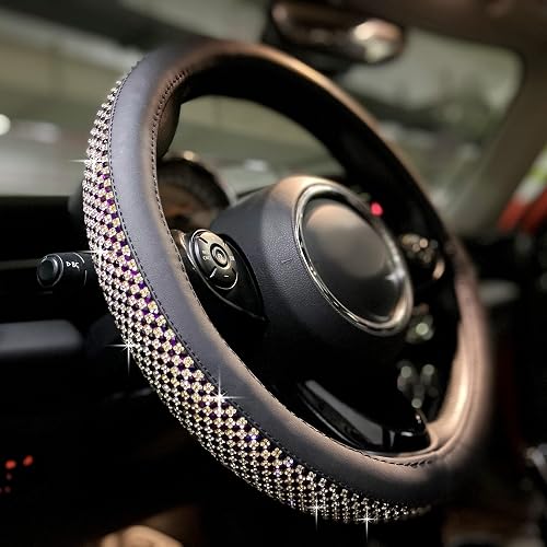 PINCTROT Large Size Bling Comfy Steering Wheel Cover 15.75 Inch (Purple)