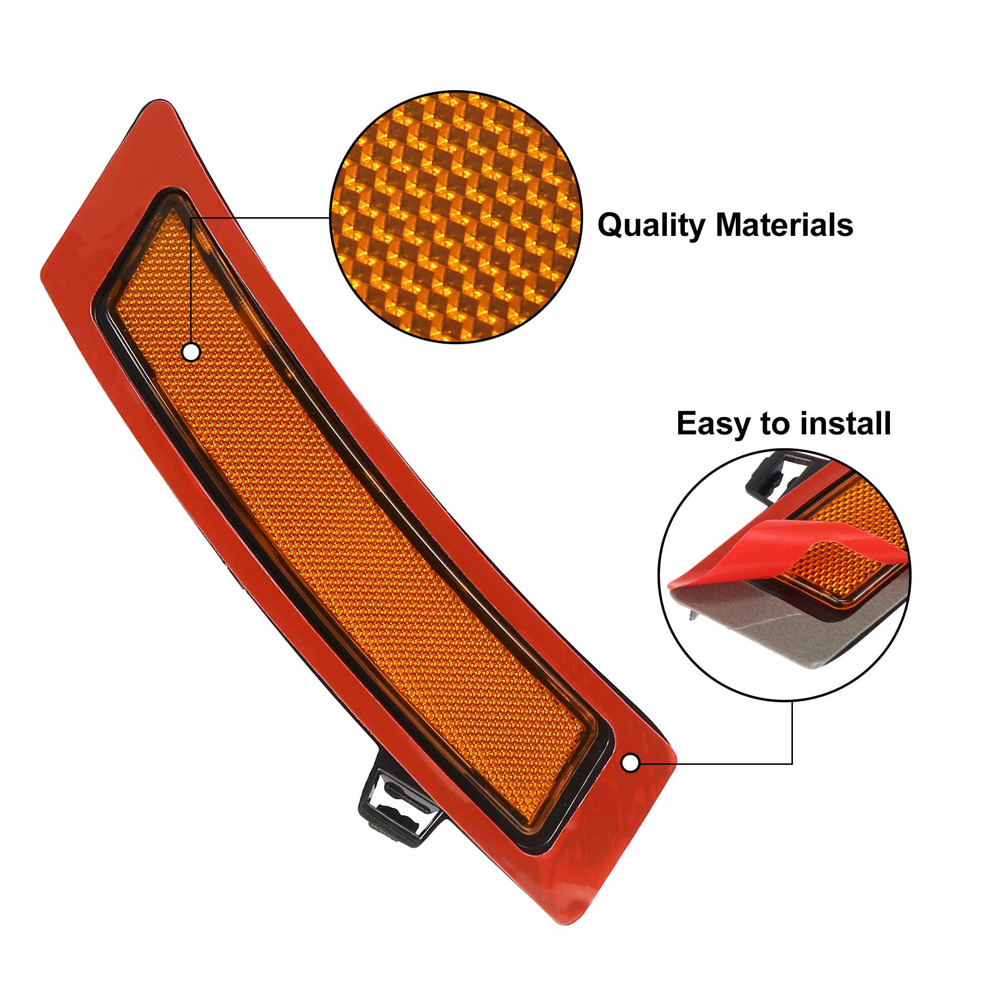 Amazon.com: X AUTOHAUX Pair 63147274433 Front Bumper Reflector 