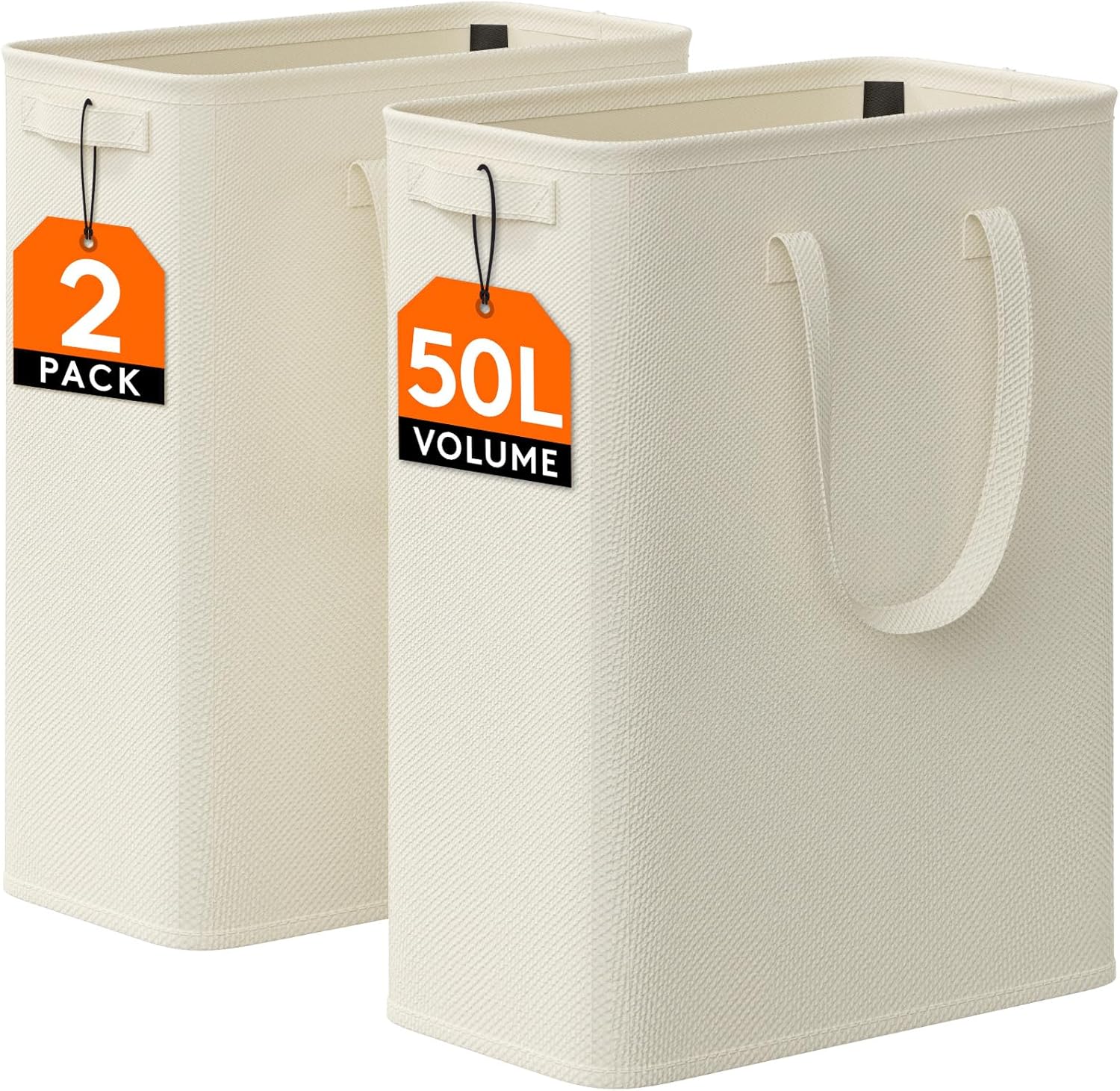 Lifewit 50L 2 Pack Slim Laundry Hamper, Narrow Laundry