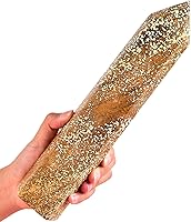 Vista 61 de AMOYSTONE Torre de obelisco de cristal curativo grande, varita de punta de cuarzo rosa, decoración de cristal, regalos de Reiki para Bignners