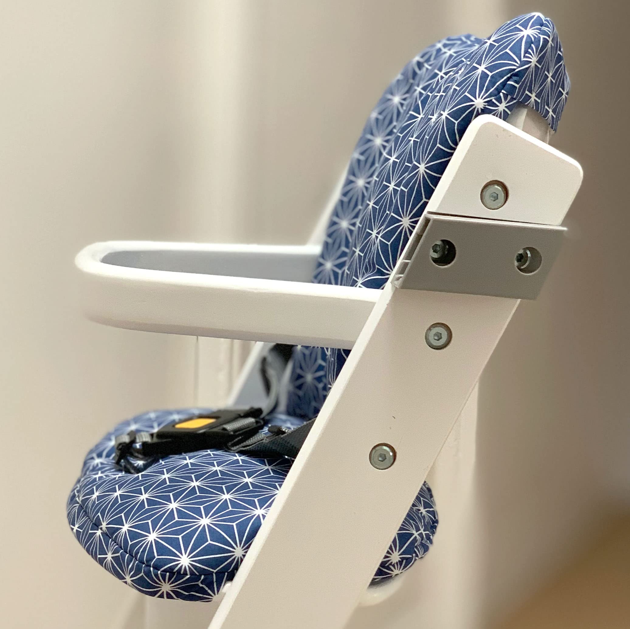 Blausberg Baby - Timba Sitzkissen Set für Safety 1st Hochstuhl - Happy Star Blueberry Blau
