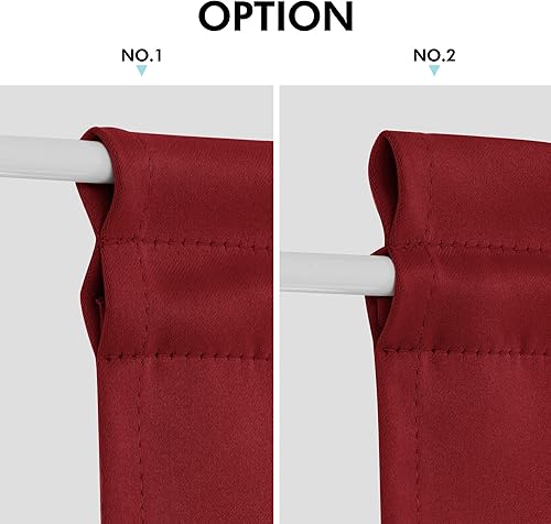 Miniatura 4 de Deconovo Cortinas de Navidad, cortina de puerta francesa, oscurecimiento de habitación y aislamiento térmico, cortinas opacas para decoración de