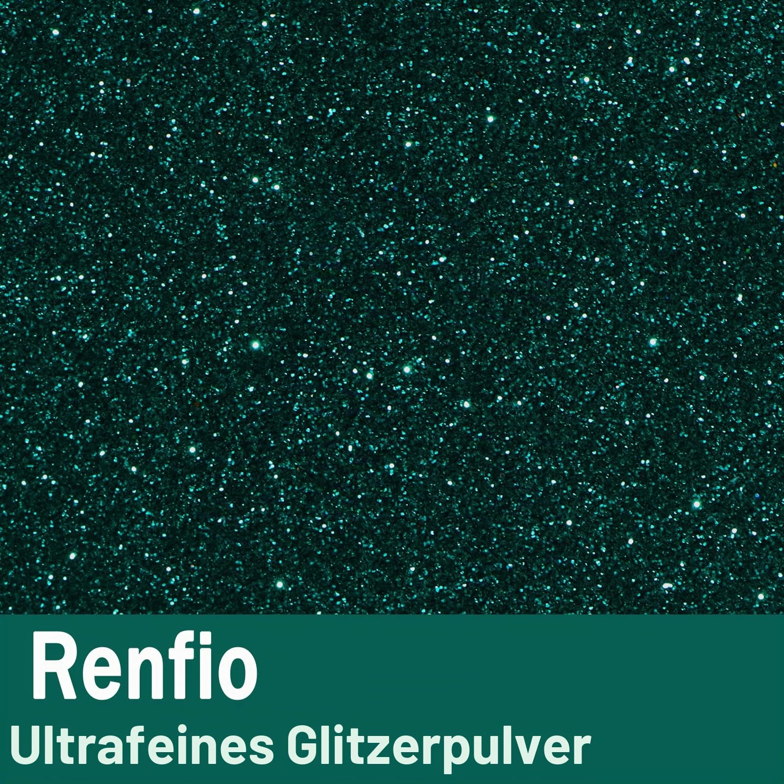 Renfio Ultrafeines Glitzerpulver, metallisches Harz, Glitzer, 60 g (2,11 Unzen), PET-Flocken, Basteln, Pailletten, 1/128" (0,008") 0,2 mm, Epoxid-Chips-Flocken für Becher, Schleim-Dekoration