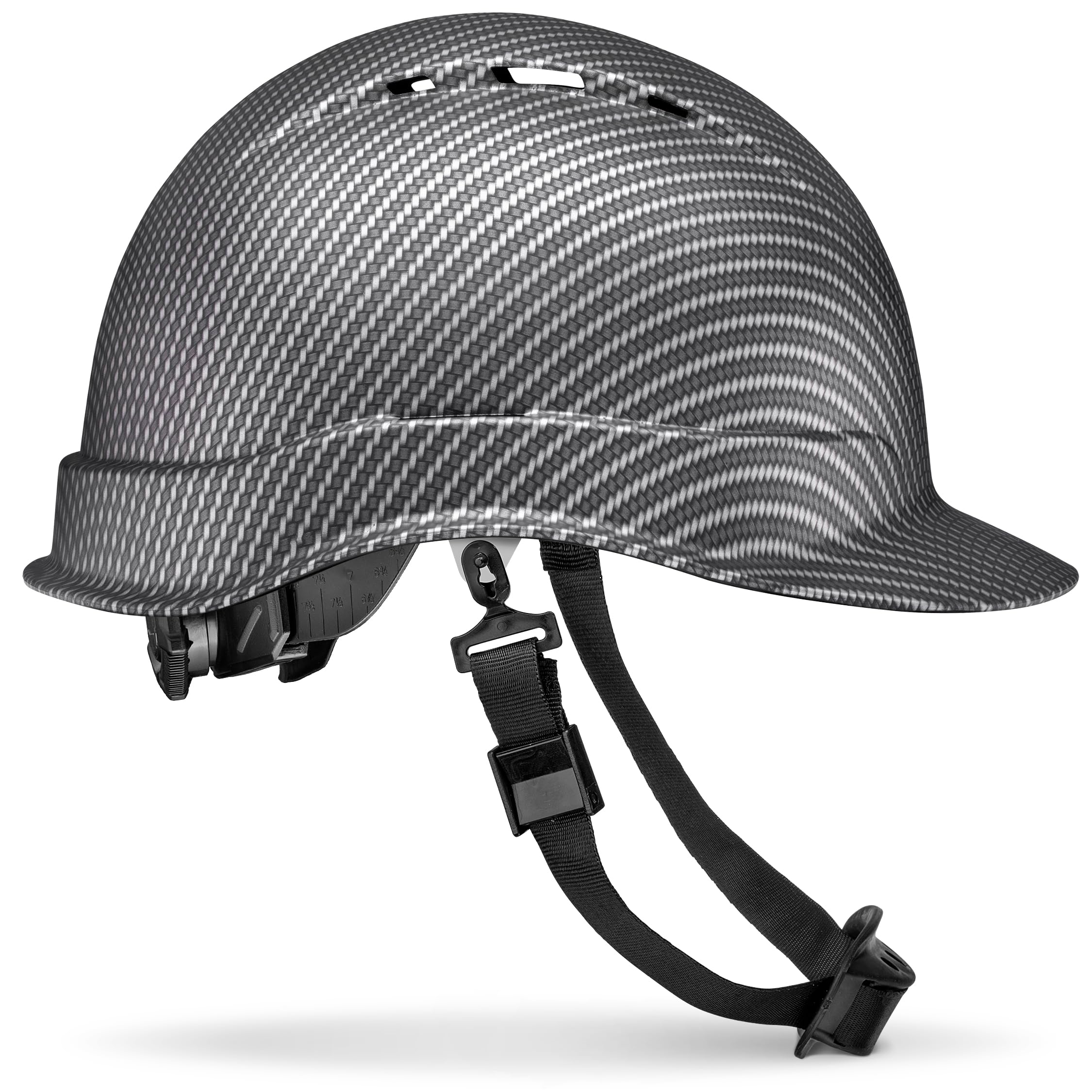 acerpal cap style vented grey silver classic carbon fiber design osha hard hat with 6-point suspension