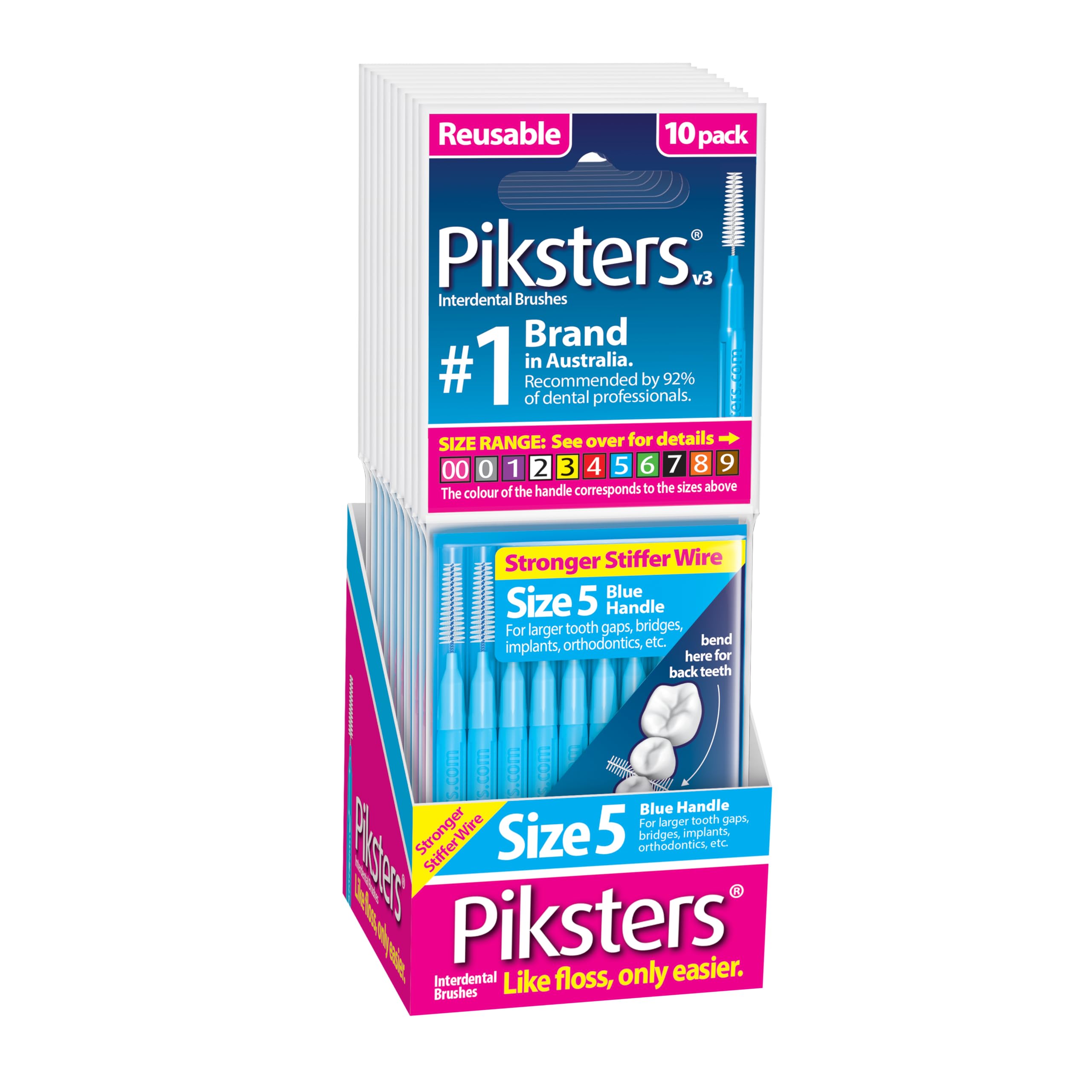 Piksters Rozmiar szczotki międzyzębowej 5-10 sztuk po 10 szt.