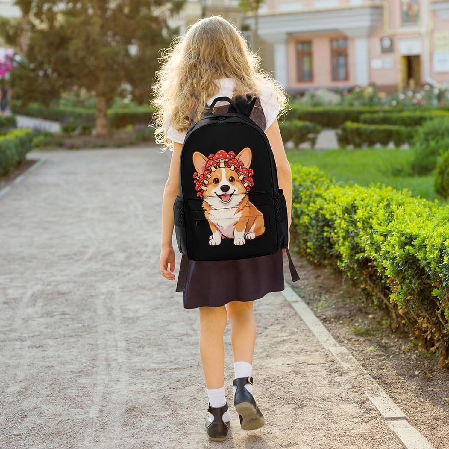 Corgi Wear Mushroom Backpack Lightweight Backpacks Work Bag