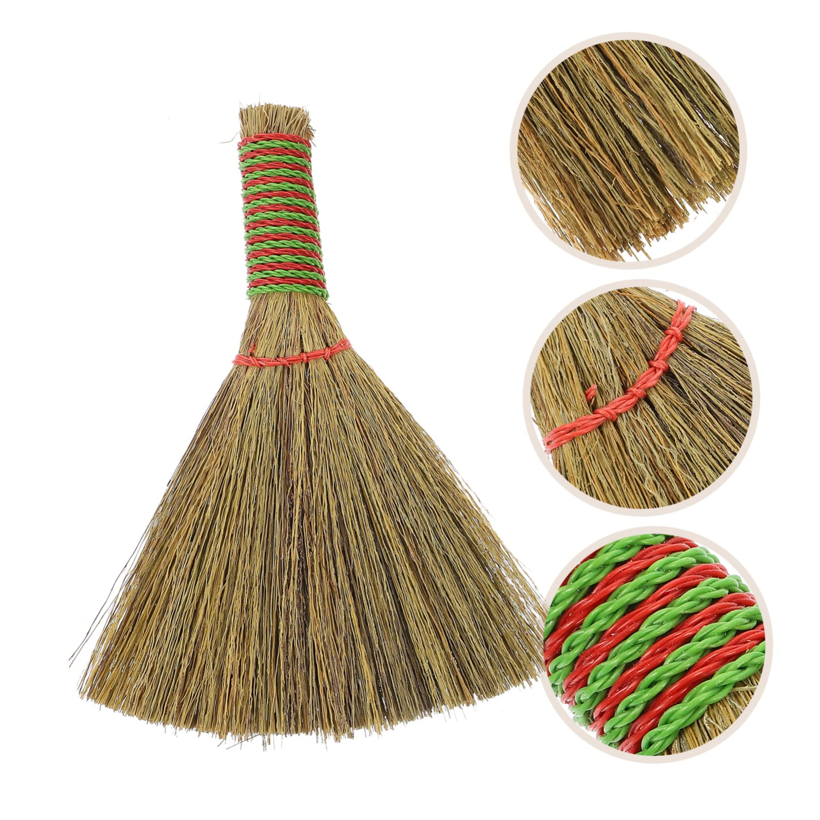 minkissy 2pcs Mini Straw Broom Dust Small Kitchen Broom for Desktop and Home Cleaning