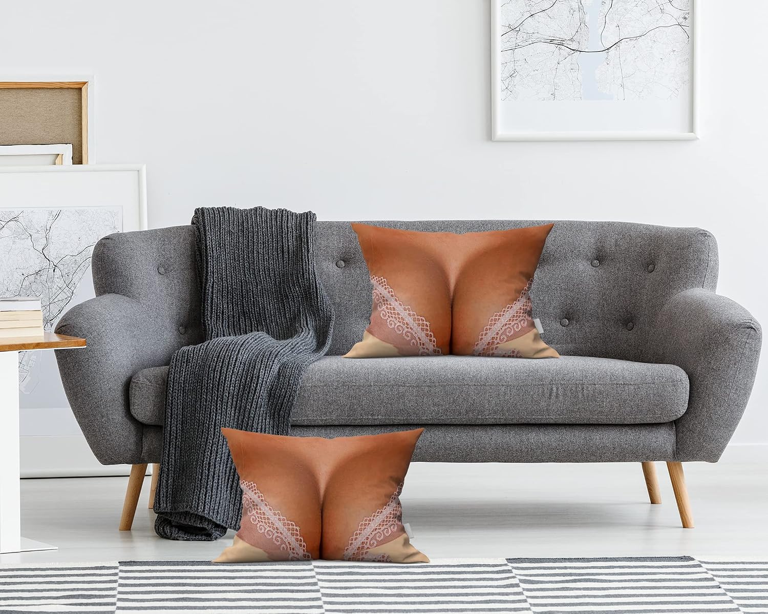 Throw Pillow Covers, 20 x 26 Inch, Boob