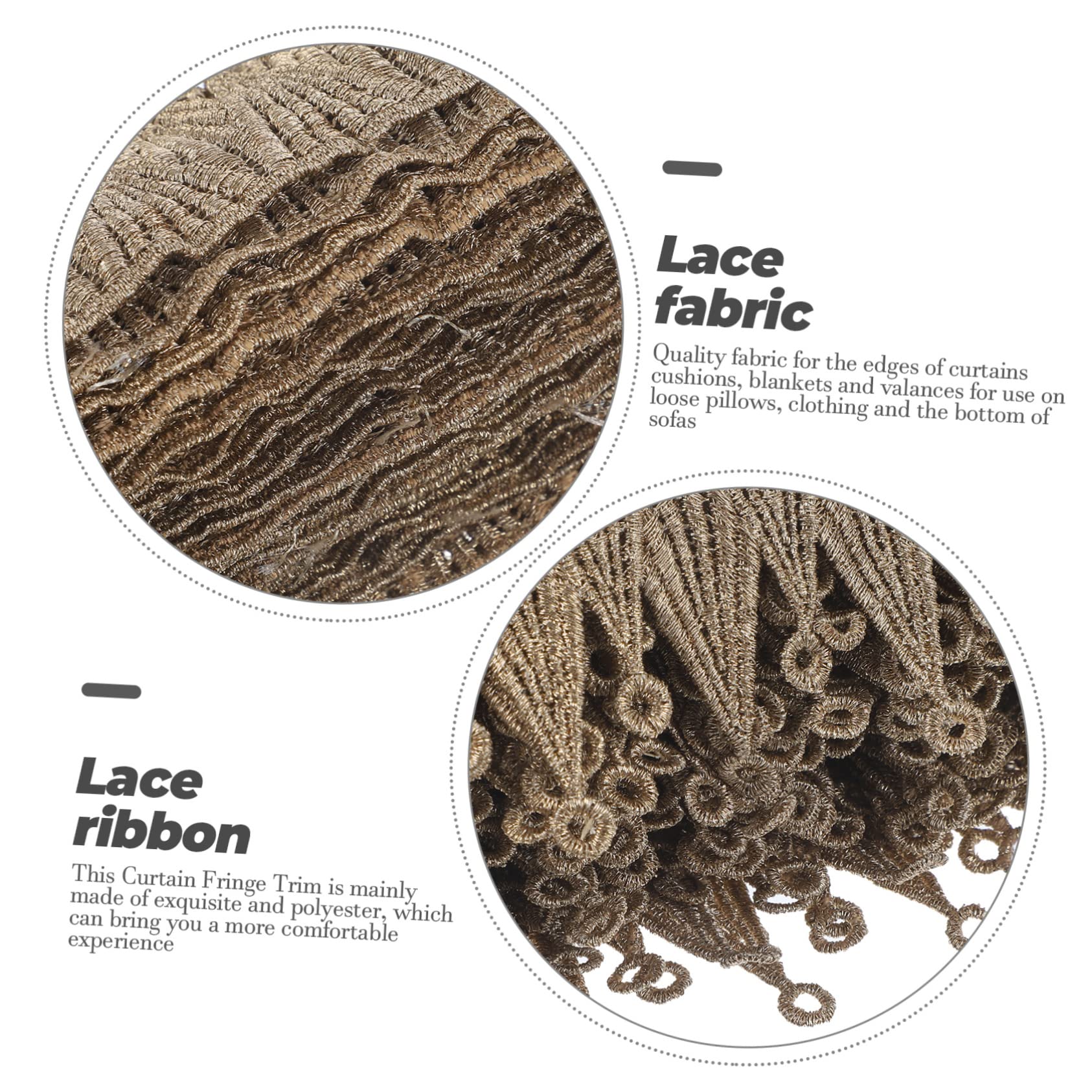 Fringe Lace Trim Décoratif Pour Rideaux Et Pour Coussins Et Décorations Artisanales Yards
