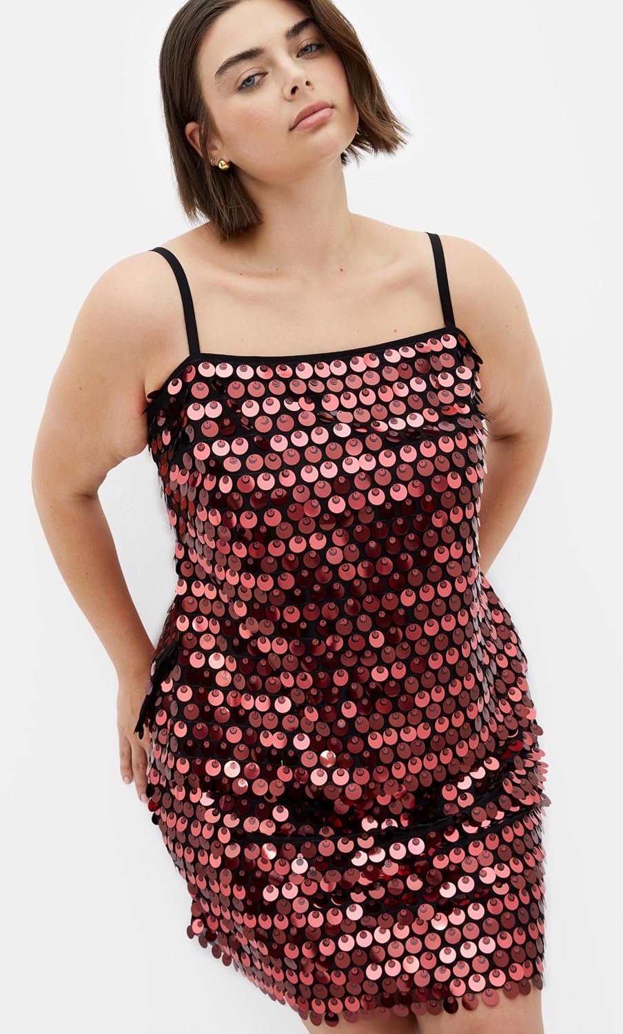 City Chic Women's Plus Size Skirt - Disco Sequin Mini