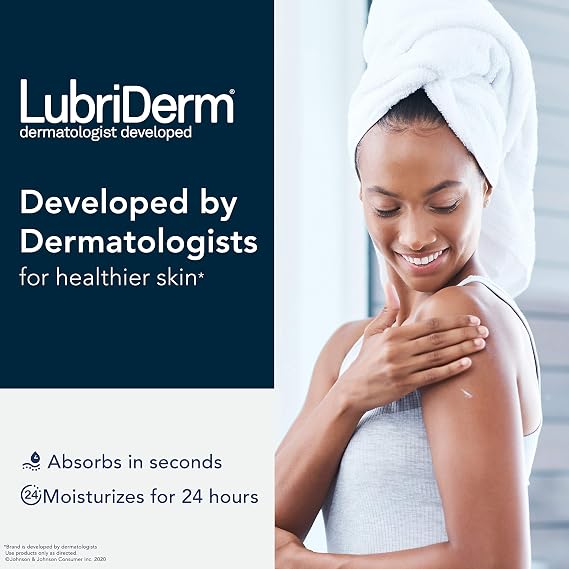 Lubriderm Advanced Therapy Moisturizing Lotion with Vitamins E and B5, Deep Hydration for Extra Dry Skin, Non-Greasy Formula, 24 fl. oz (Pack of 2)