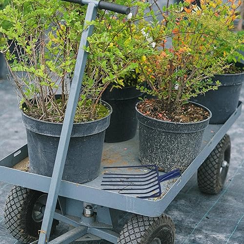 Miniatura 2 de Sosoport 1pc Tenedor de nueve dientes Rastrillo de jardinería Colección de hojas Estufa de leña Arbusto detallado Chimenea Pala de carbón Cubo de