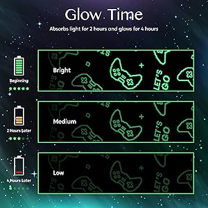 Joiedomi Glow in The Dark Gaming Blanket Gamer Gifts for Boys Age 2 3 4 5 6 7 8 9 10 11 12 Year Old, Soft Cozy Flannel Kids Throw Blanket, Birthday Bedroom Decor Grey 50"60"