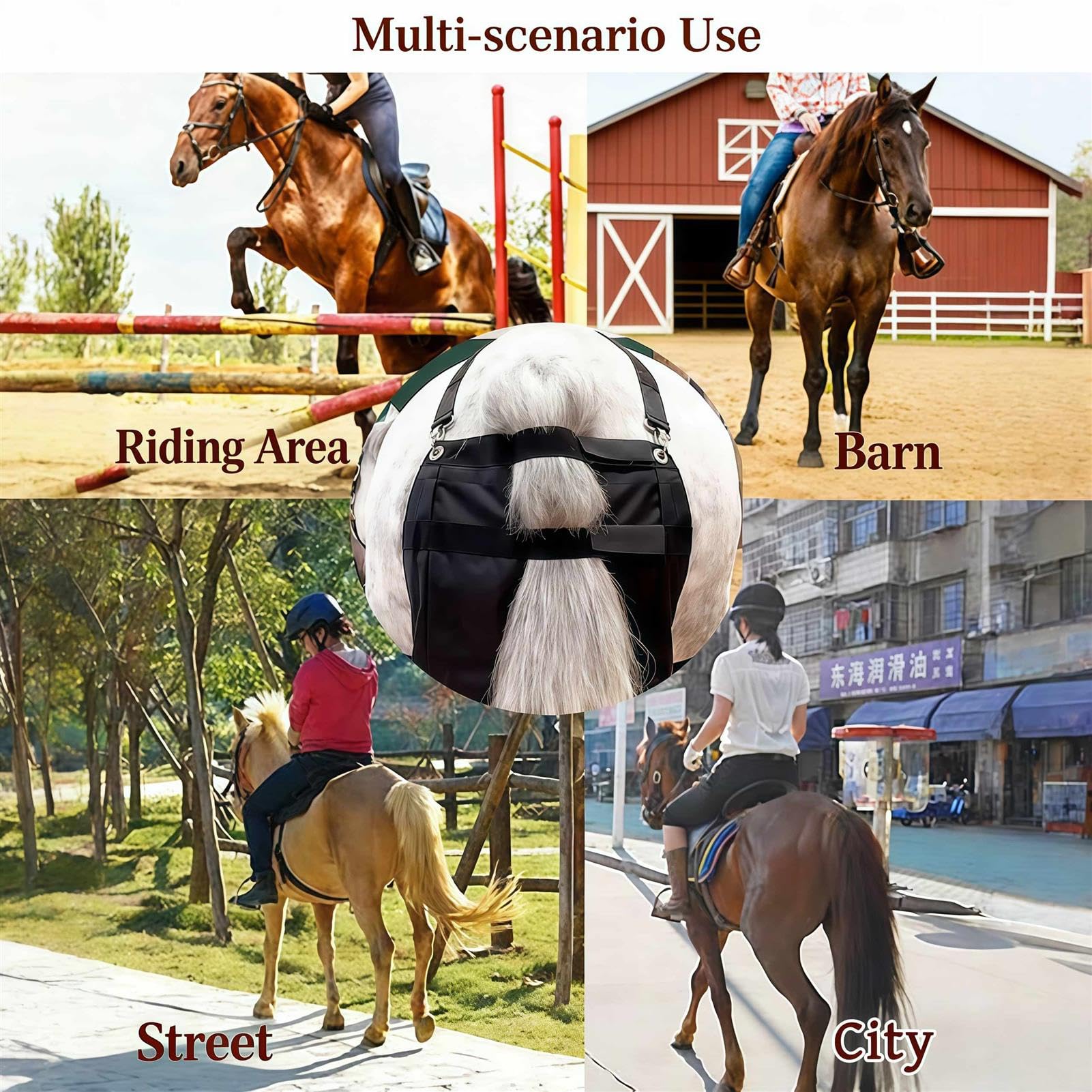 PañAl Caballos Carruaje/Bolsa Recolectora Excrementos Caballo, Bolsas EstiéRcol Caballo Zonas Paseo y áReas PanoráMicas, Bolsa Recolectora EstiéRcol Equino Ajustable