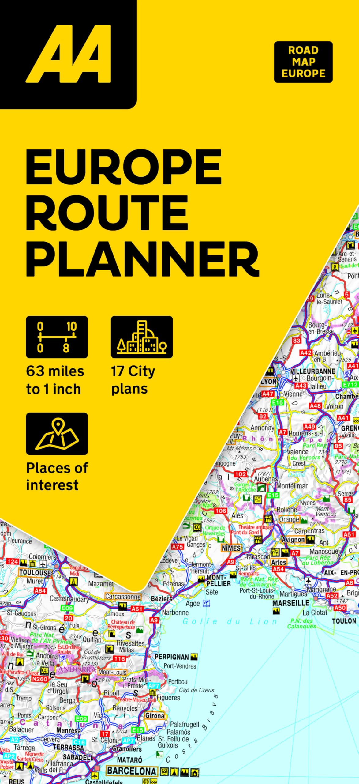 AA European Route Planner Map (AA Road Map Europe Series / European Road Maps)