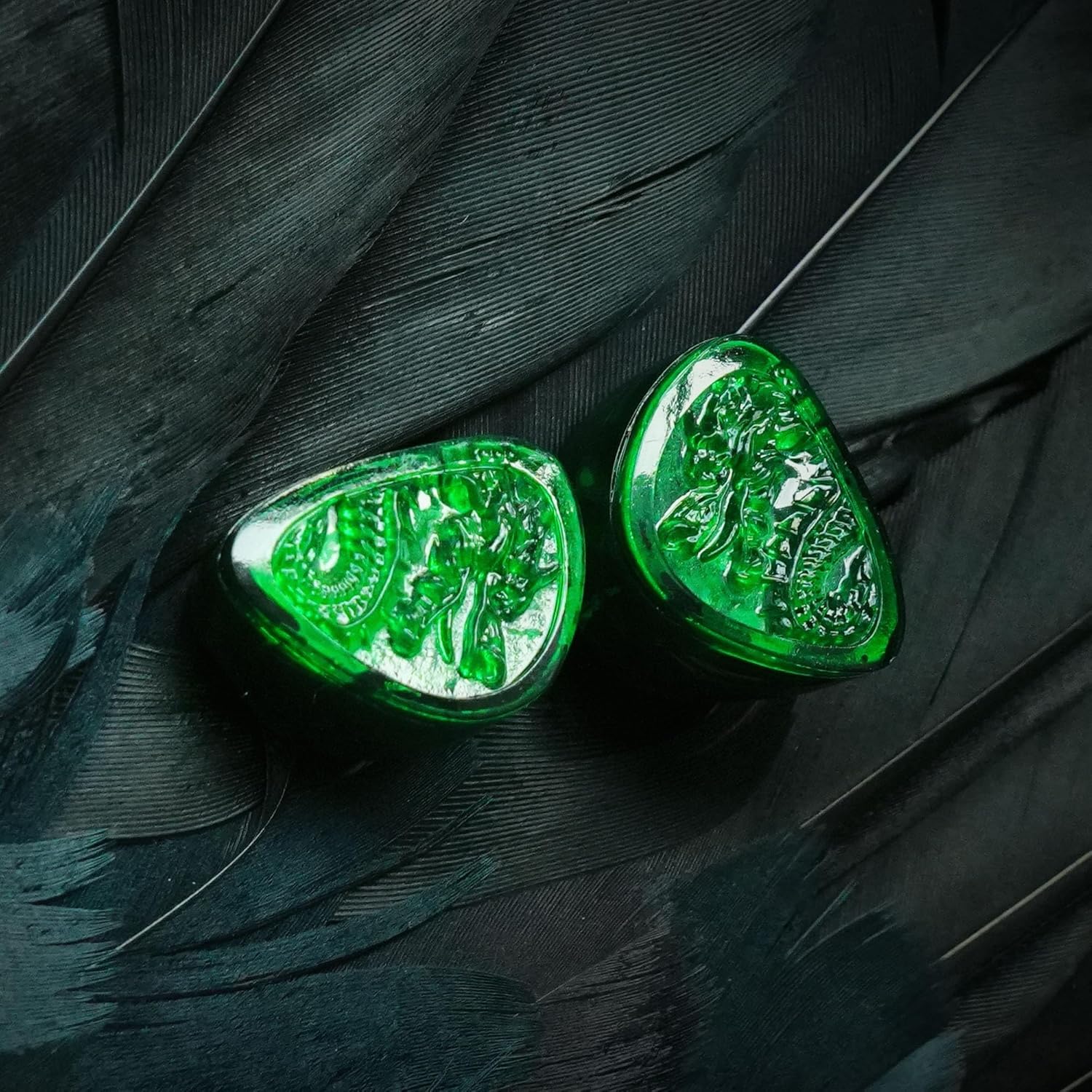 TANGZU Wan'er S.G II Jade Dragon in Ear Monitor, Gaming IEM Earphones, HiFi Wired Earphones with Silicone Headphone Organizer, Tang Sancai Wide Bore Eartips, Tangle-Free Detachable Cable(3.5mm
