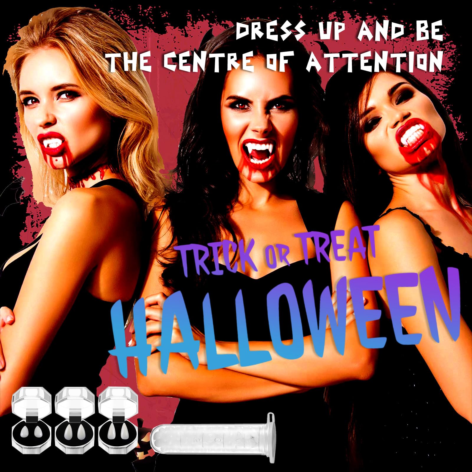 Dents De Vampire - 4 Tailles - Décorations D'Halloween - Accessoires De