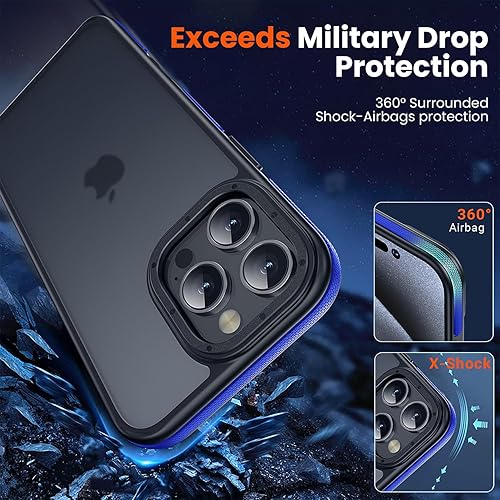 Miniatura 26 de Funda para iPhone 12, a prueba de golpes, para iPhone 12 Pro, protección contra caídas de grado militar, parte trasera dura, delgada, translúcida