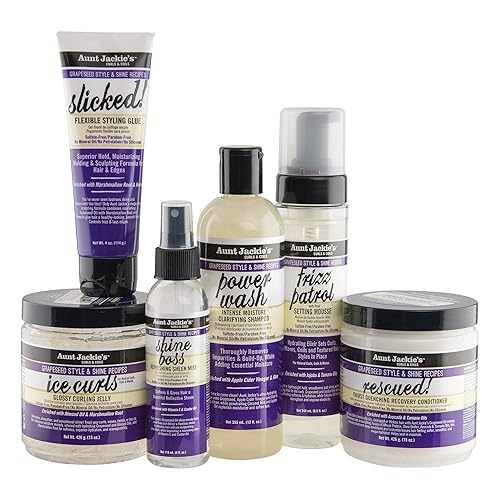 Miniatura 9 de Aunt Jackie's Recetas de semillas de uva Power Wash Champú para el cabello aclarante de humedad intensa, 12 onzas.