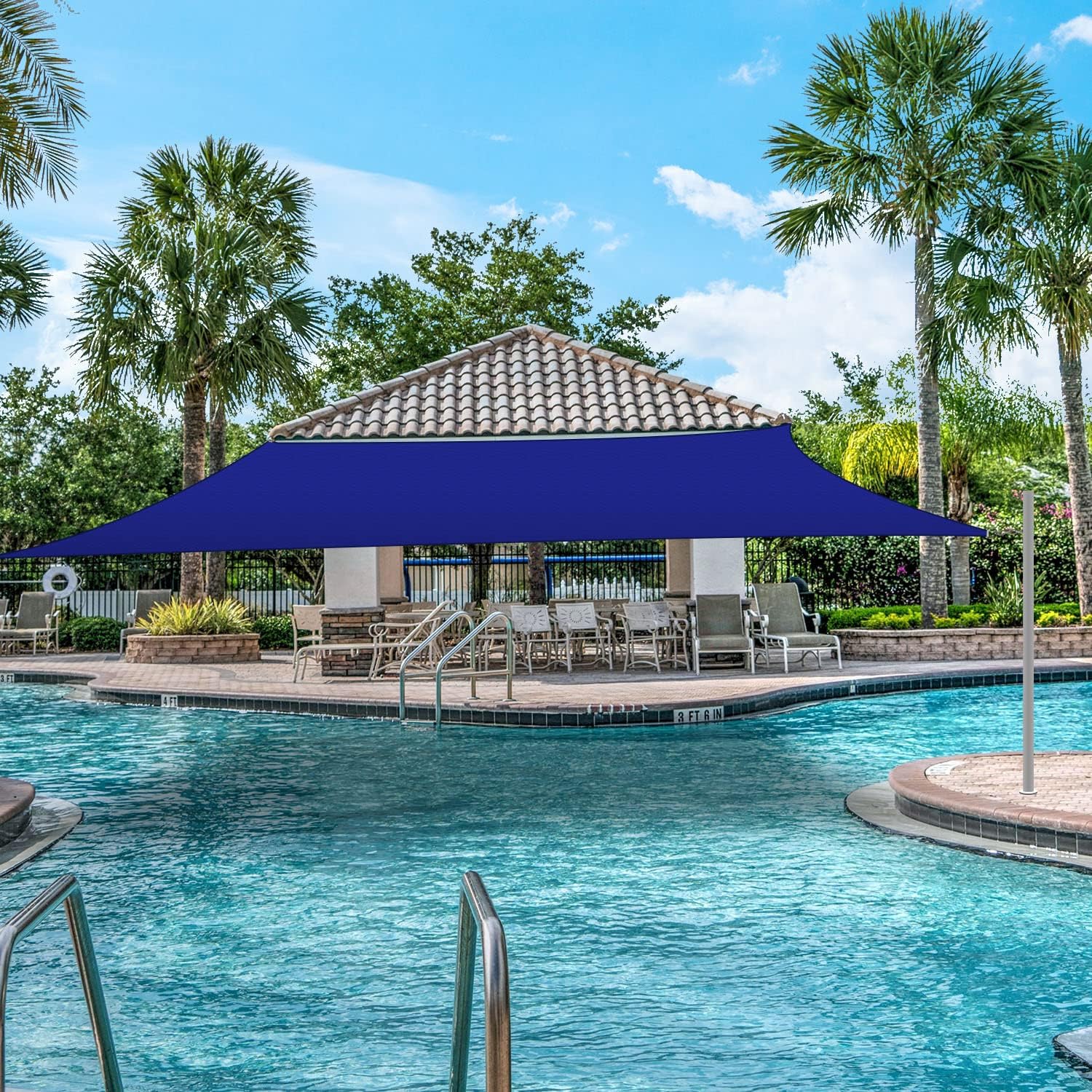 Sun Shade Sail Waterproof,Rectangle 16' x 26' Shade Sails 95% UV Blocker,Sunshade Patio Carport Awning in Color Gray 3 Years Warranty (Available for Custom Sizes)