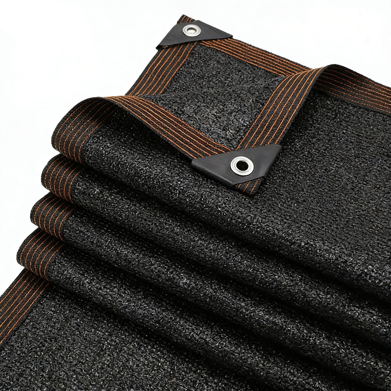 Filet d'ombrage 640x660 cm noir perméable avec œillets pour le jardin