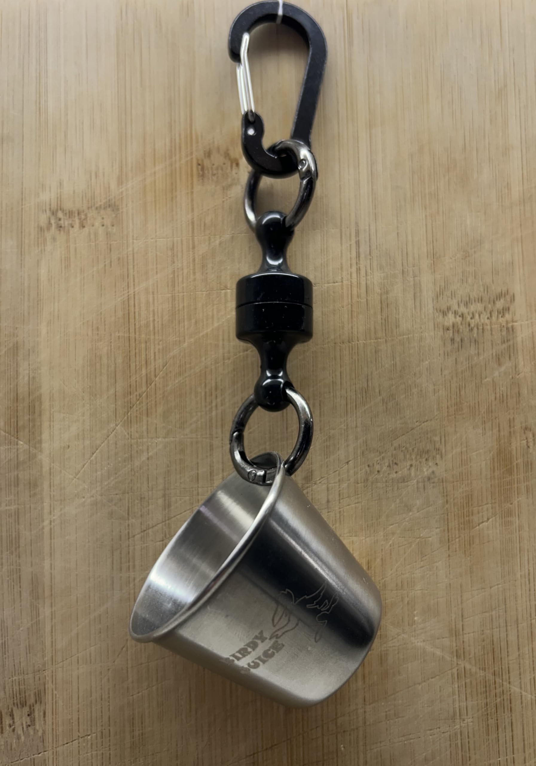 Birdy Juice Shot Glass The Ultimate Birdie Celebration Cup - Carabiner Golf Bag Attachment - Magnetic Food Grade Stainless Cup - Easy Cleaning