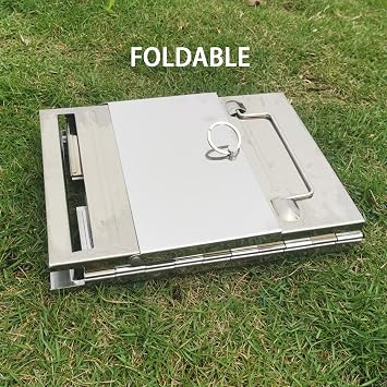 Premium Folding Wood Burning Stove for Camping, Backpacking, Hiking, RV & Survival, Barrel Kit with Handles for Outdoor Cooking
