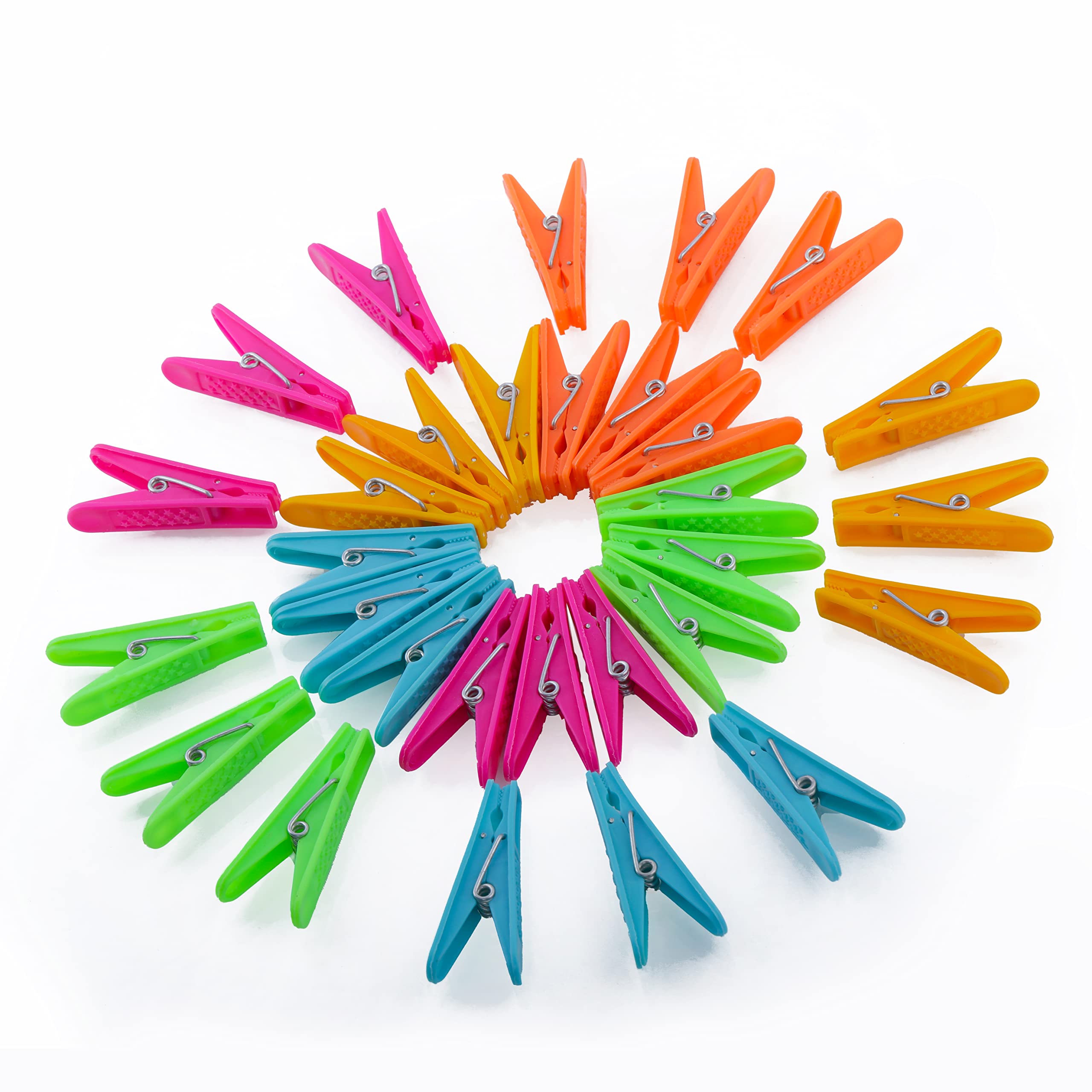 WEWEL® All Plastic Heavy Quality Cloth Hanging Clips | Cloth Hanging Clips|Drying Pins|Pegs for Hanger(Star Clip) (36)