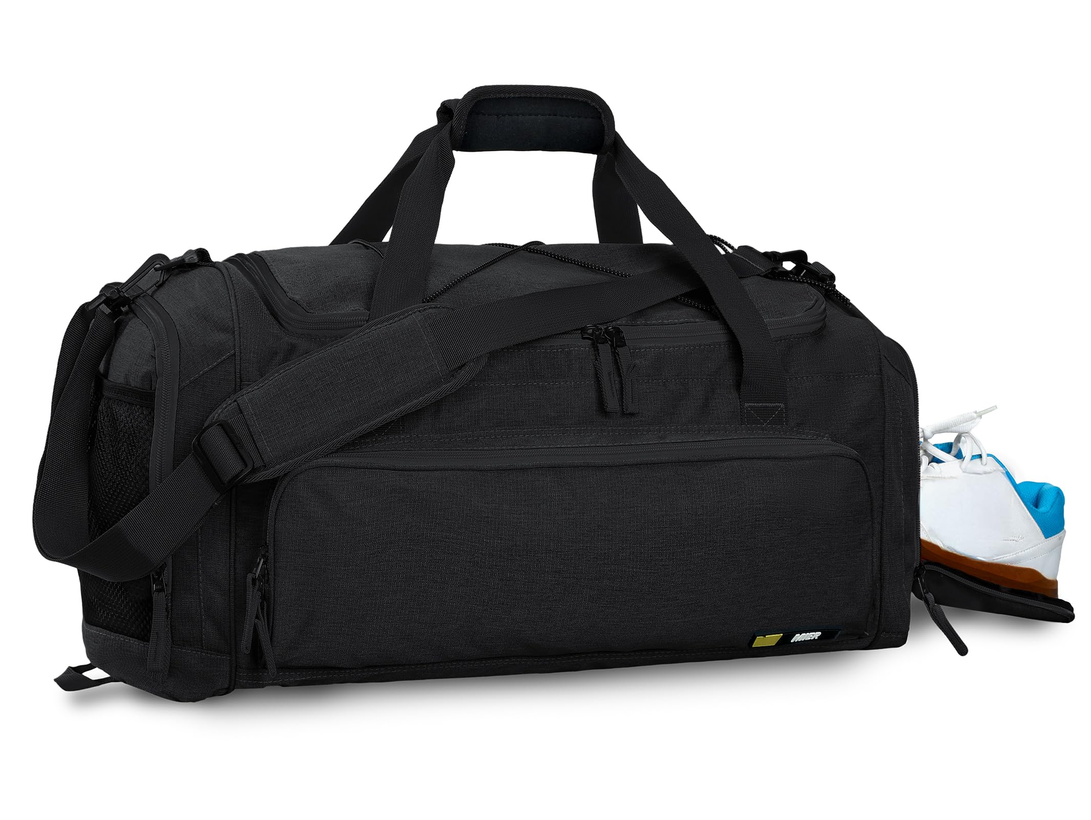 MIER Large Gym Bag for Men Sports Duffle Bag with Shoe Compartment 60L Lightweight Duffel Bags for Workout Fitness Travel, Blue