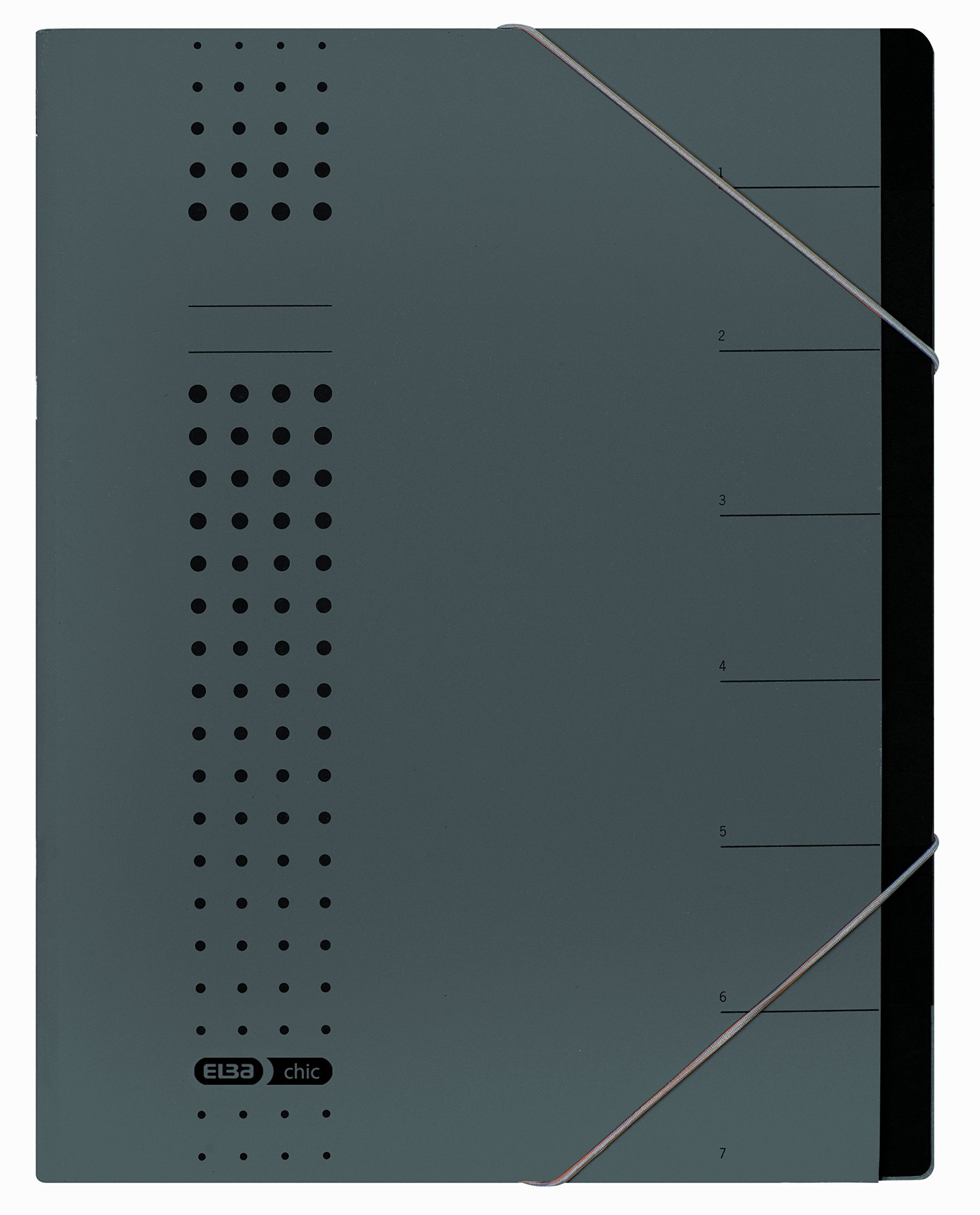 Elba 42495AZ Folder Recycled Card 450 g/m² A4 7 Compartments Charcoal