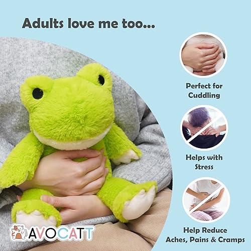 Miniatura 10 de Avocatt Peluche de zorro de peluche calentable, juguete de zorro sin perfume de 10 pulgadas para microondas, almohadilla térmica calentable, terapia