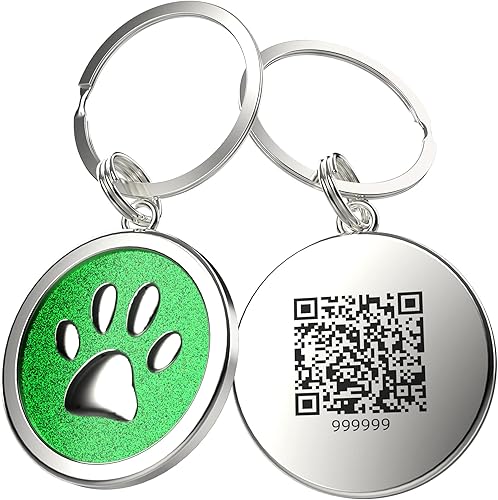 Etiquetas de identificación de mascotas con código QR para perros etiquetas personalizadas para perfiles en línea modificables escanea QR para