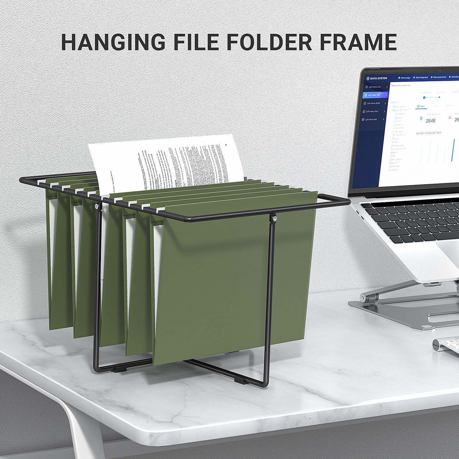 Fun storage Legal and Letter Size Hanging File Folder Frame, Hanging File Organizer Holder Rack Hanging Folder Rails for Filing Cabinet Desk Drawer,15.2" L x 12.4" W x 10" H,2 Pack