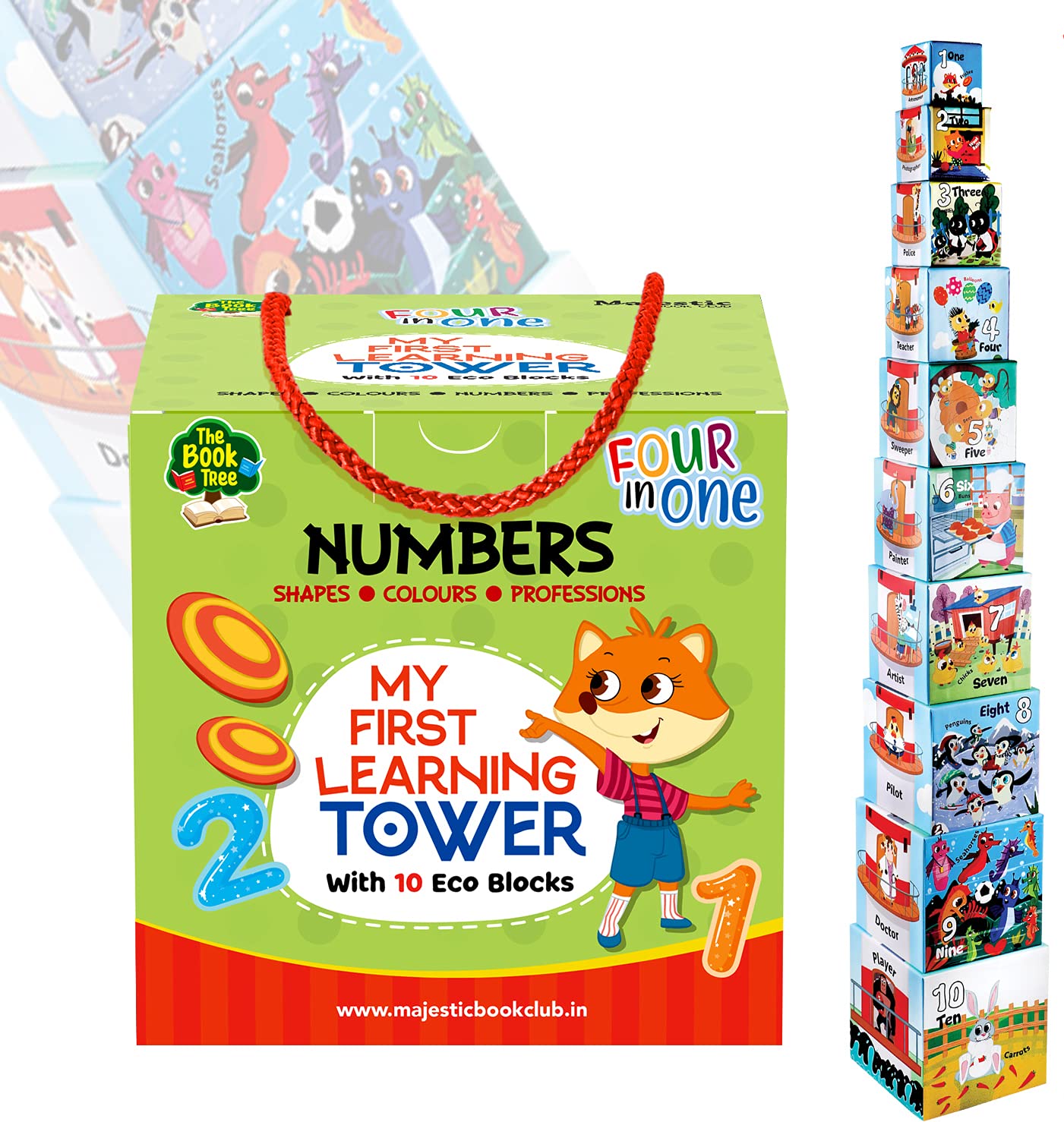 The Book Tree Numbers, Shapes, Colours And Professions- Stacking Cubes For Young Learners For Kids (10 Cubes) Green (B098ZC8N2F) Amazon Price History, Amazon Price Tracker