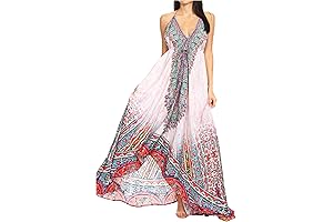 Women's Maxi High-Low Halter Handkerchief Dress