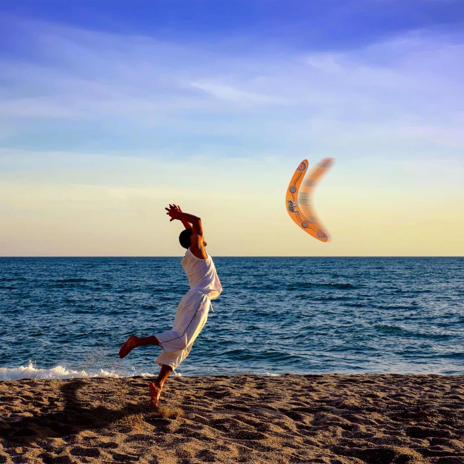 GALPADA Boomerang in Plastica per Sport all Aperto Ritorno a Forma di V, Adatto a Ragazzo Ragazza e Adulti per Divertimento in Aree Aperte