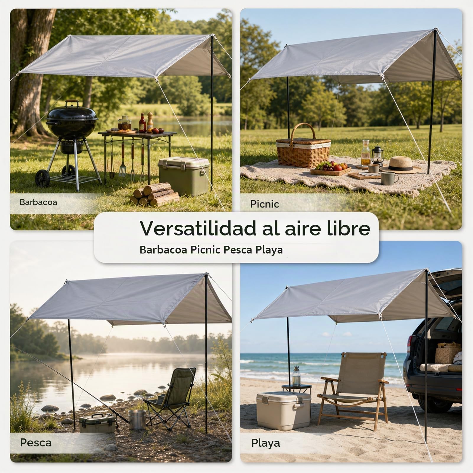 Cubierta Parasol, Paraguas de la Sombrilla del Coche, Anti-UV Refugio Solar a Prueba de Sol Proteger la Cubierta Cubierta de Ventana Delantera para Barbacoa Al Aire Libre, Picnic