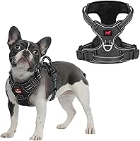 Vista 1 de Tuff Pupper Arnés para perro sin tirones, chaleco resistente para mascotas, clips para correa delantera y trasera, mango de seguridad fuerte