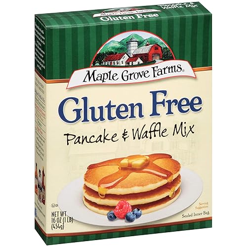 Maple Grove Farms, Mezcla de panqueques y waffle, sin gluten, cajas de 16 onzas (paquete de 4)