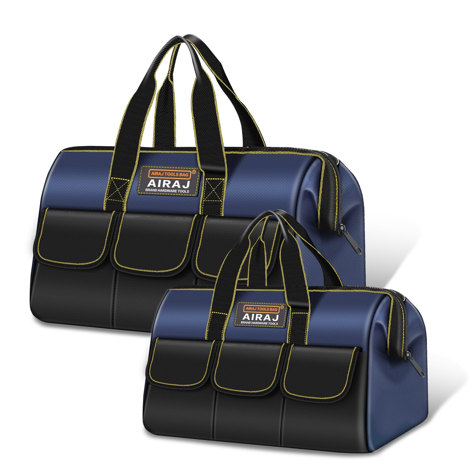 Tool Bag 2-Pack Set AIRAJ 18 14 Portable Tool Storage Bag Wide Mouth Tool Bags for Men and