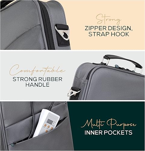 Miniatura 9 de BlissFlow Juego de calentador de piedras de masaje, calentador portátil, bolsa de transporte de viaje, 12 piedras de calentamiento de masaje de